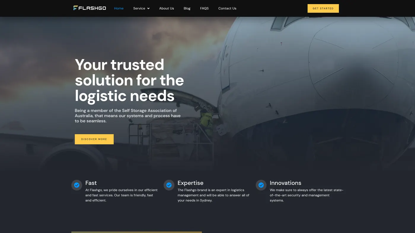 FlashGo — On-Demand Delivery live website preview