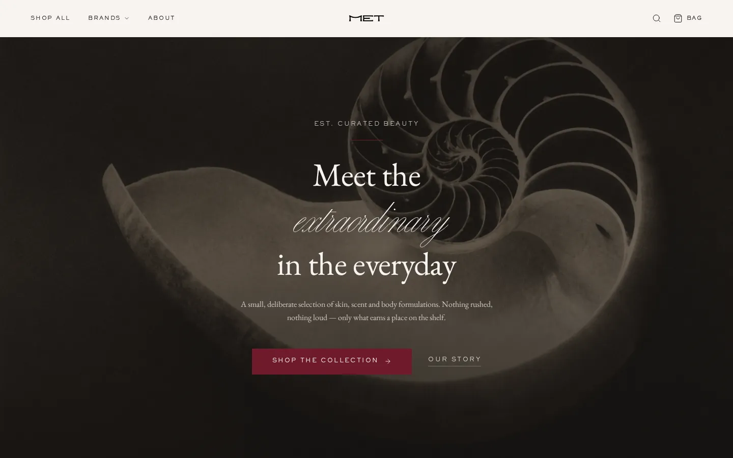 Metau — Lifestyle E-commerce live website preview