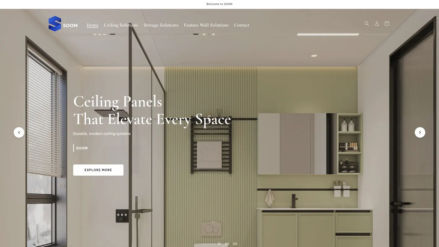 SOOM — Building Materials live website preview